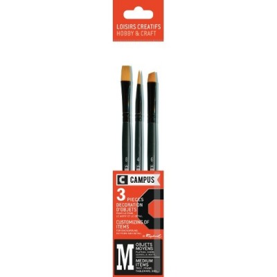 Set 3 pinceles para Manualidades Campus m