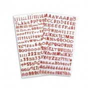 Alfabeto de Purpurina Color Rojo STB11