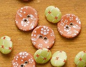 Set 10 botones algodón "thank you" dlb01